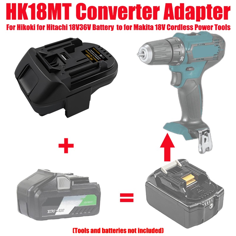 Power Tools Hikoki - Adaptador de Bateria ALASICKA HK18MT para