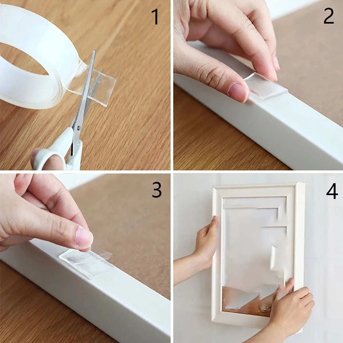 Power Tools For Home - Fita Nano Dupla Face Transparente Reutilizável